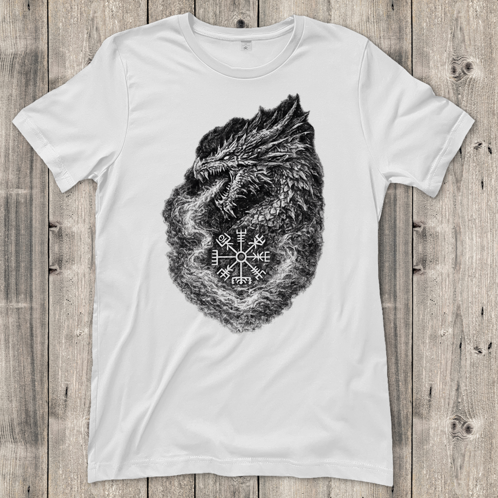 Damen T-Shirt Drachenzeichnung