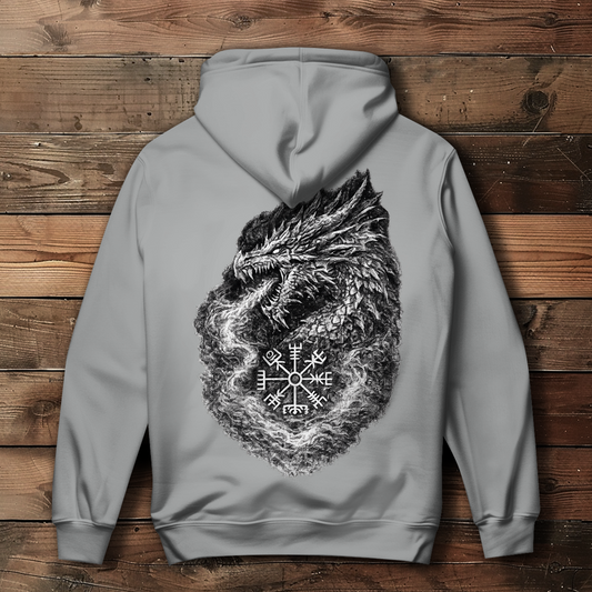 Damen Hoodie Drachenzeichnung
