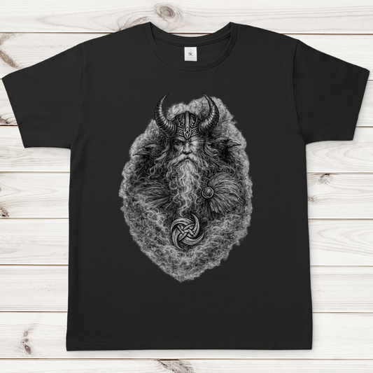 Herren T-Shirt Odin mit Ravnen und Valknut