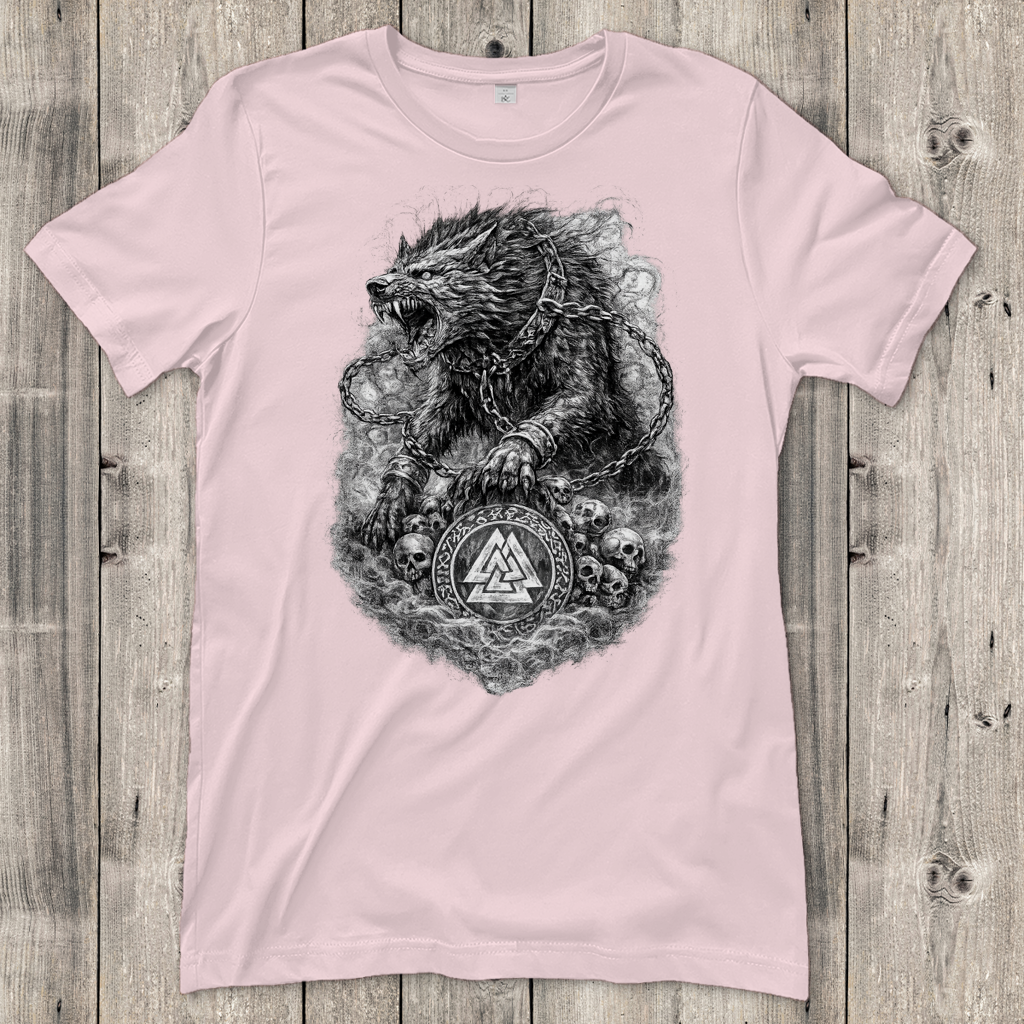 Damen T-Shirt Wolf mit Fenrir