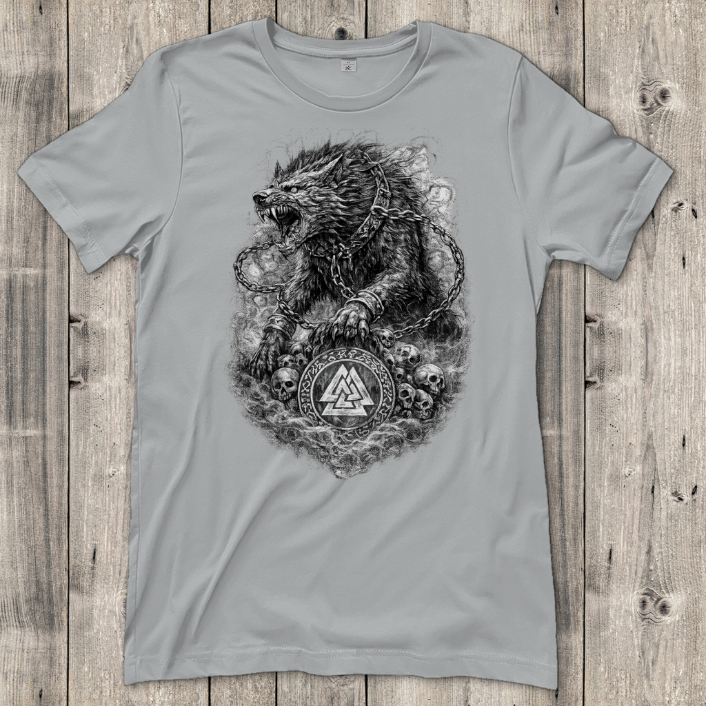 Damen T-Shirt Wolf mit Fenrir
