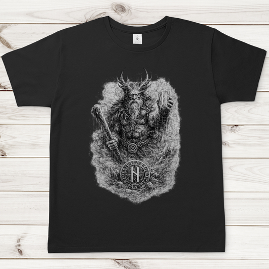 Herren T-Shirt Kämpfer mit Runenstein und Schläger