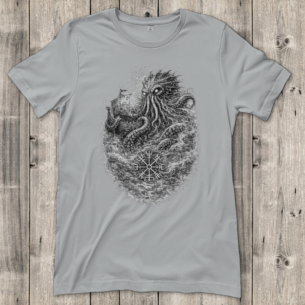 Damen T-Shirt Das erwachende Ungeheuer im Nebel