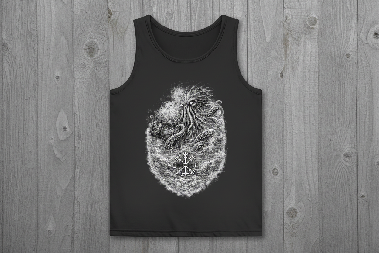 Damen Basic Tank Top Das erwachende Ungeheuer im Nebel