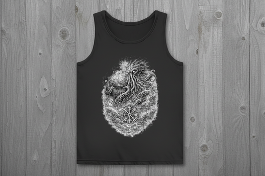 Damen Basic Tank Top Das erwachende Ungeheuer im Nebel
