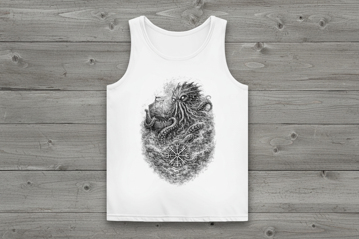 Damen Basic Tank Top Das erwachende Ungeheuer im Nebel