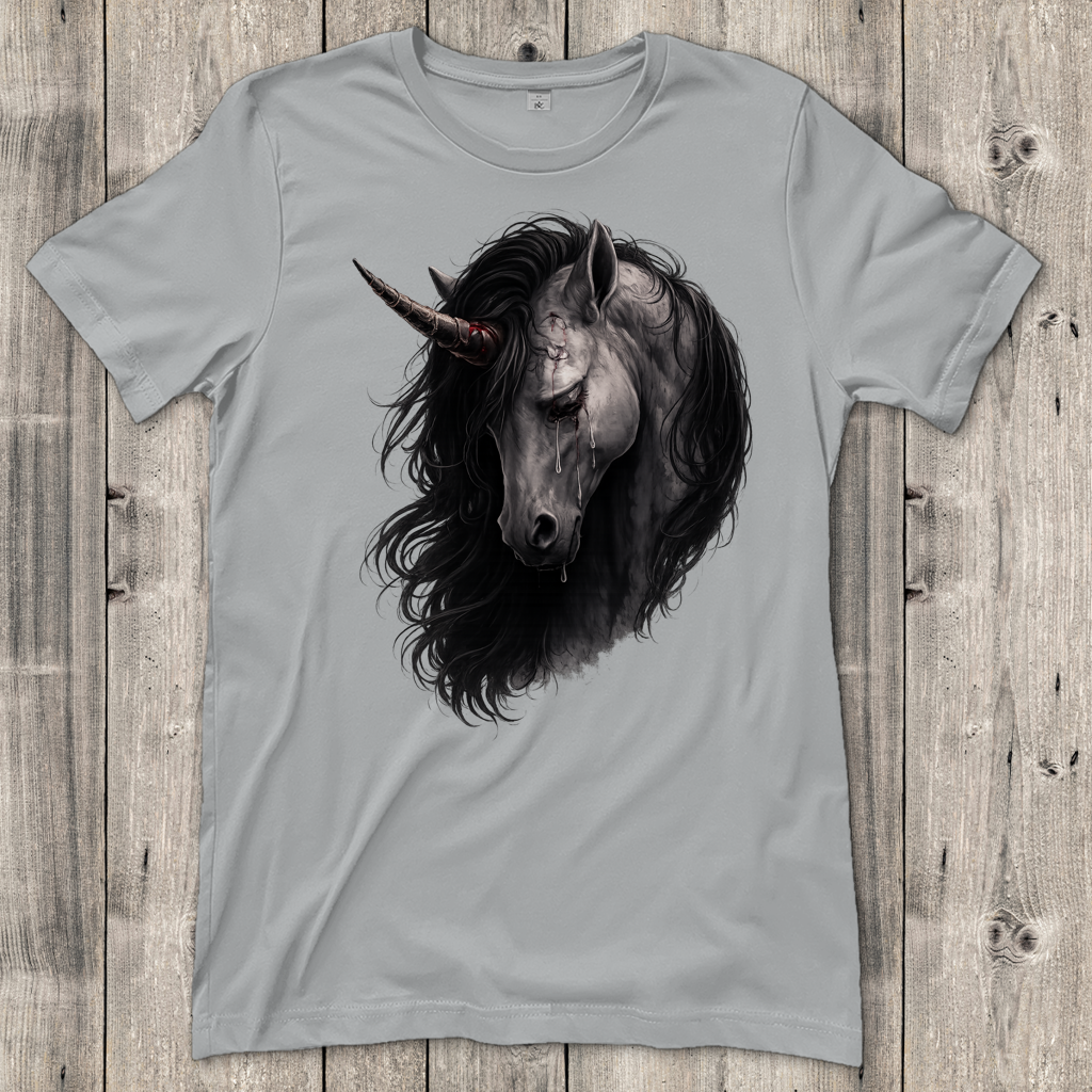 Damen T-Shirt Einhorn in tiefem Schmerz