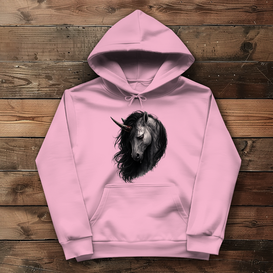 Damen Hoodie Einhorn in tiefem Schmerz