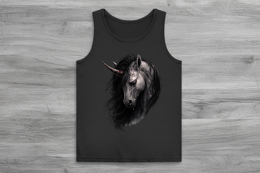 Damen Basic Tank Top Einhorn in tiefem Schmerz