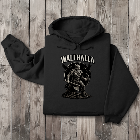Herren Hoodie Viking Krieger mit Ravens und Axt
