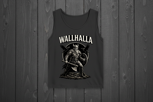 Herren Basic Tank Top Viking Krieger mit Ravens und Axt