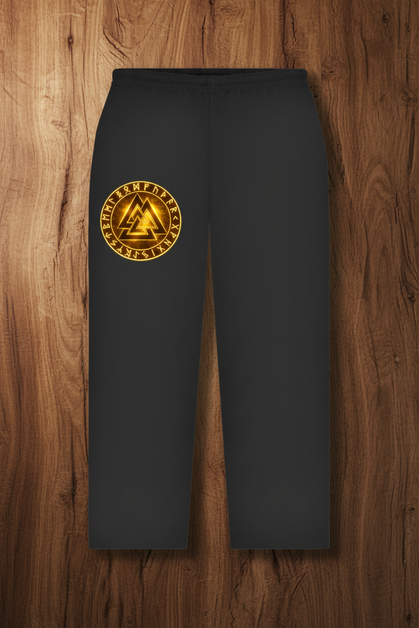 Oversize Sweatpants Glühende Valknut mit Runenring