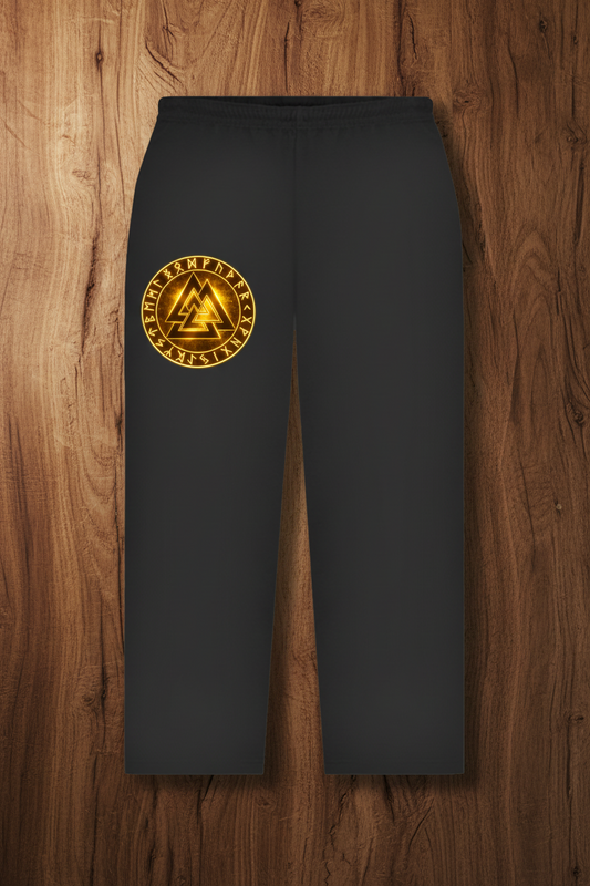 Oversize Sweatpants Glühende Valknut mit Runenring
