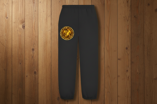Oversize Fluffy Sweatpants Glühende Valknut mit Runenring