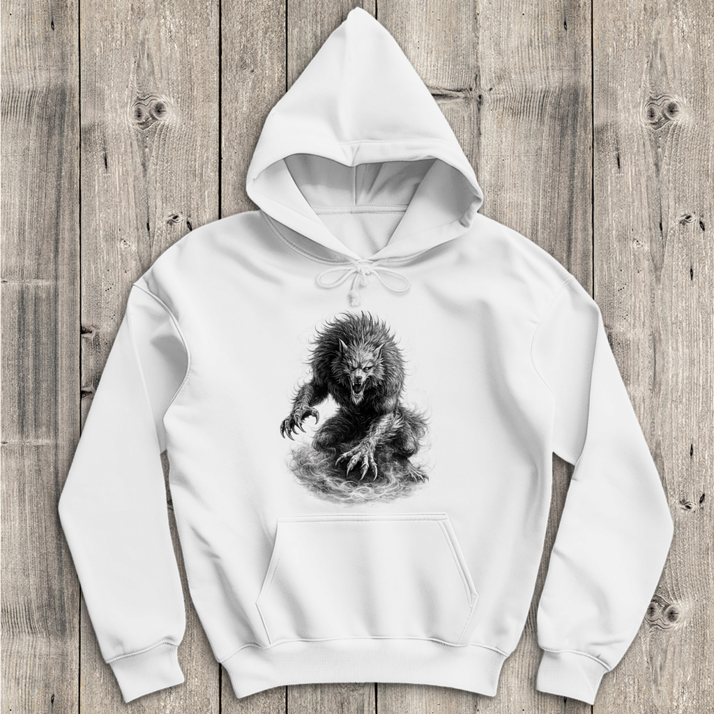 Herren Hoodie Der brüllende Werwolf