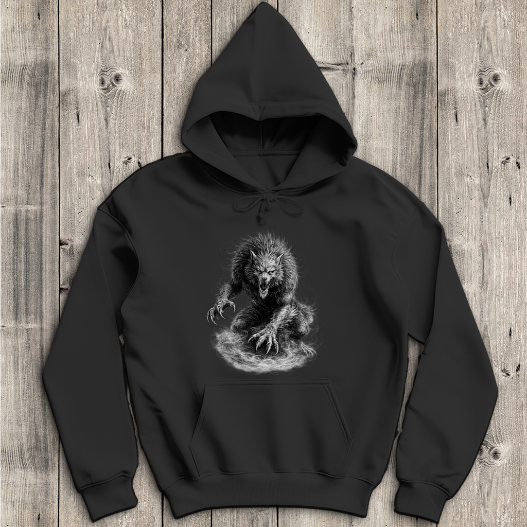 Herren Hoodie Der brüllende Werwolf
