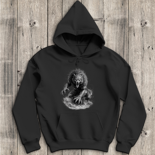 Herren Hoodie Der brüllende Werwolf