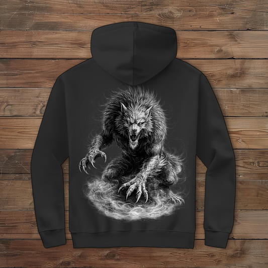 Herren Zipper Hoodie Der brüllende Werwolf