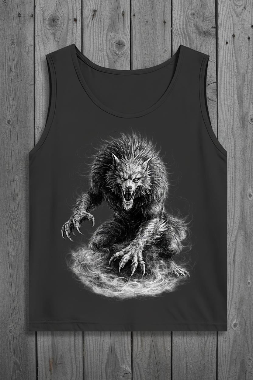Herren Basic Tank Top Der brüllende Werwolf