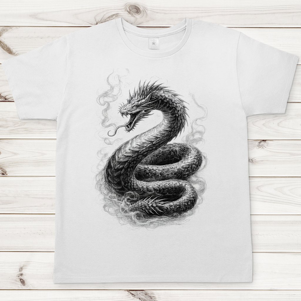 Herren T-Shirt Dämonischer Drachenkopf