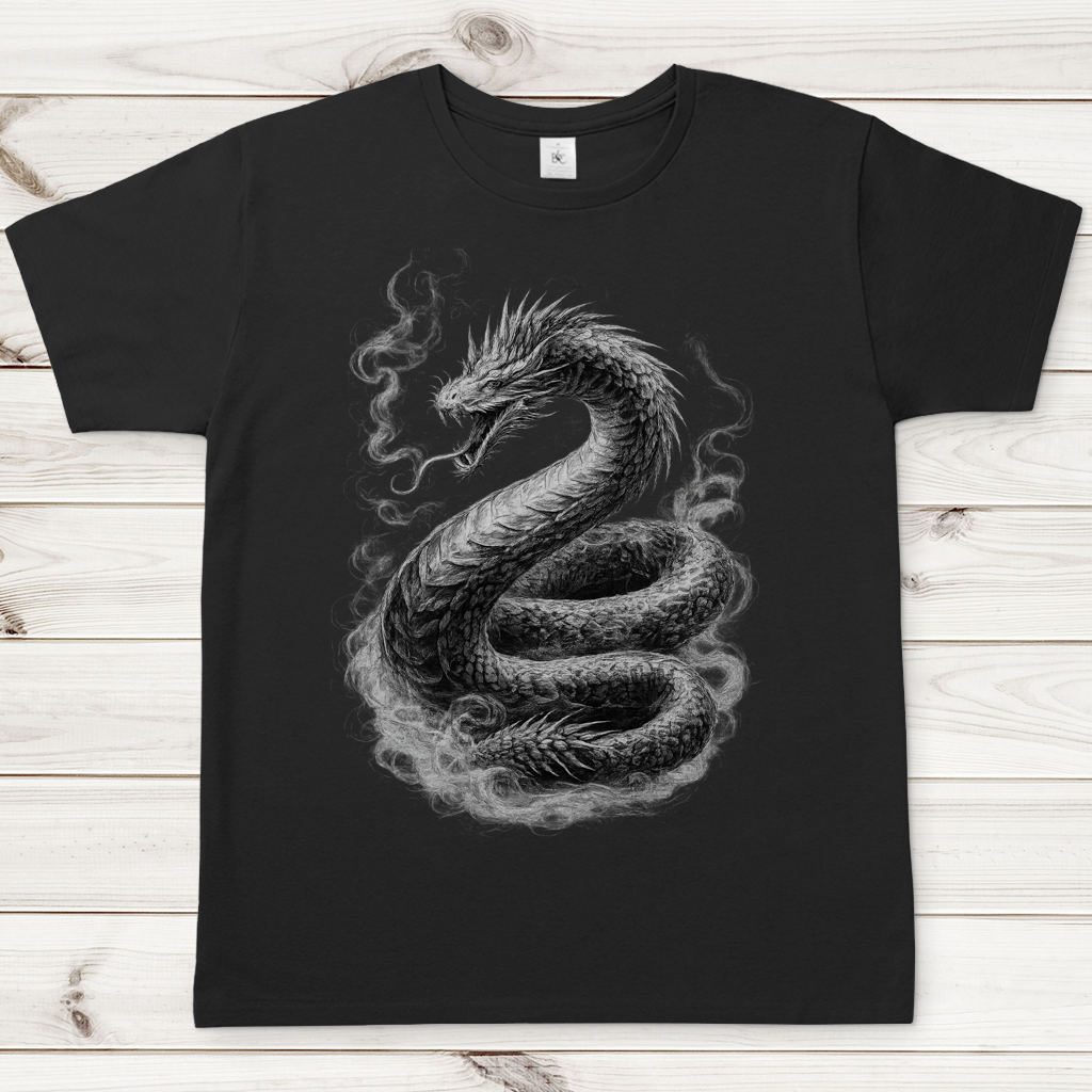 Herren T-Shirt Dämonischer Drachenkopf