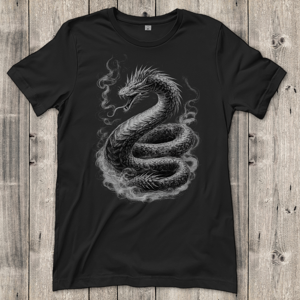 Damen T-Shirt Dämonischer Drachenkopf