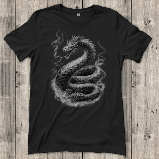 Damen T-Shirt Dämonischer Drachenkopf