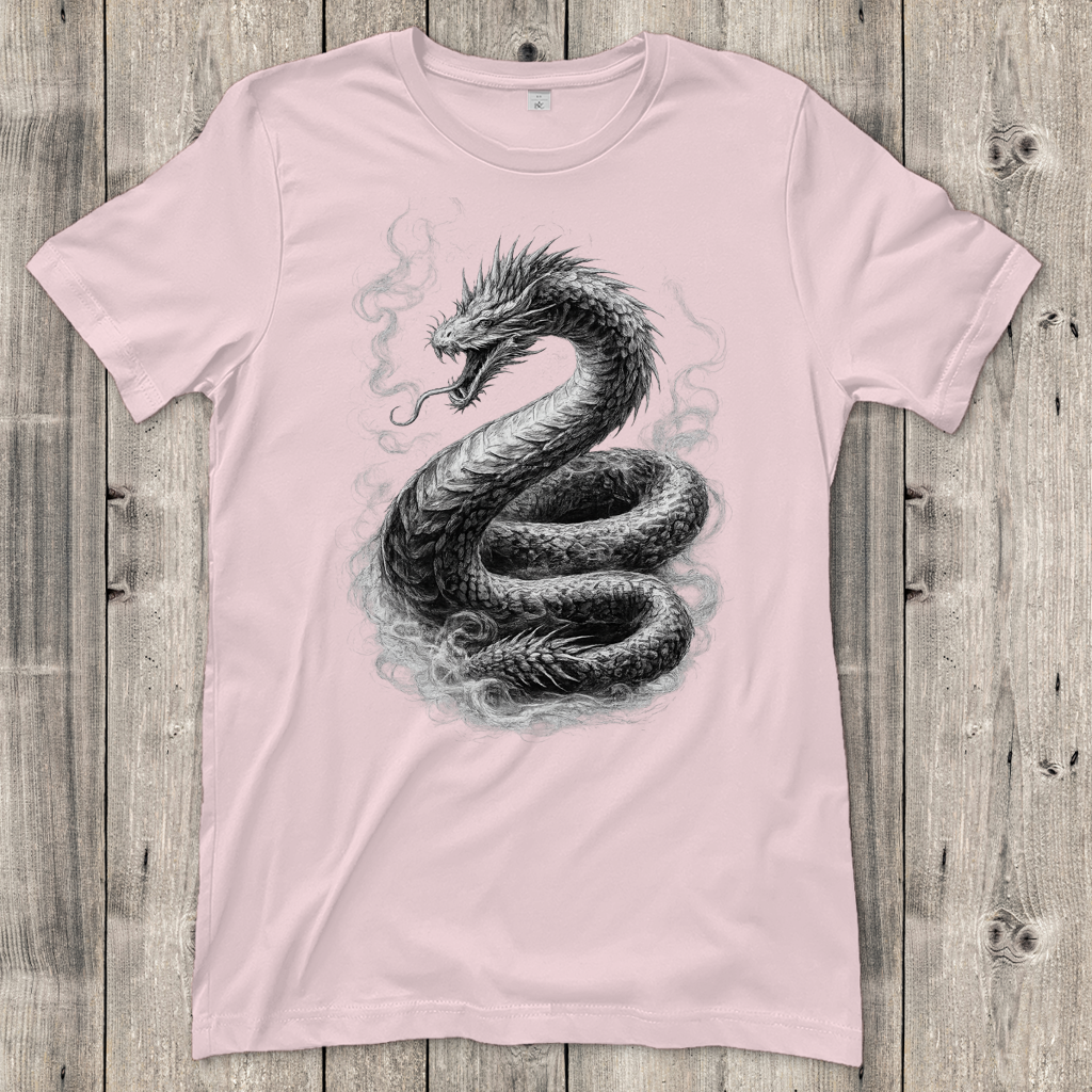 Damen T-Shirt Dämonischer Drachenkopf