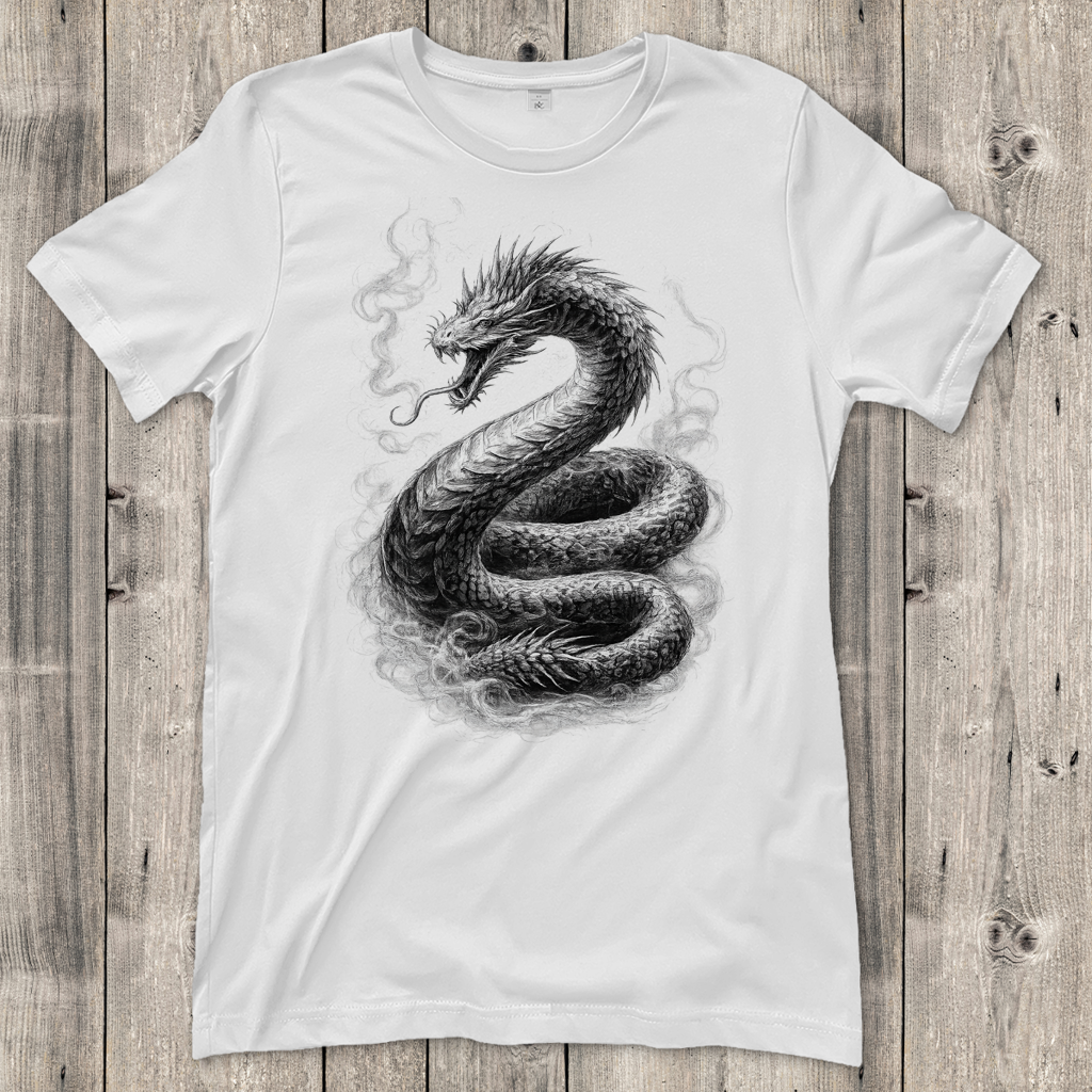 Damen T-Shirt Dämonischer Drachenkopf