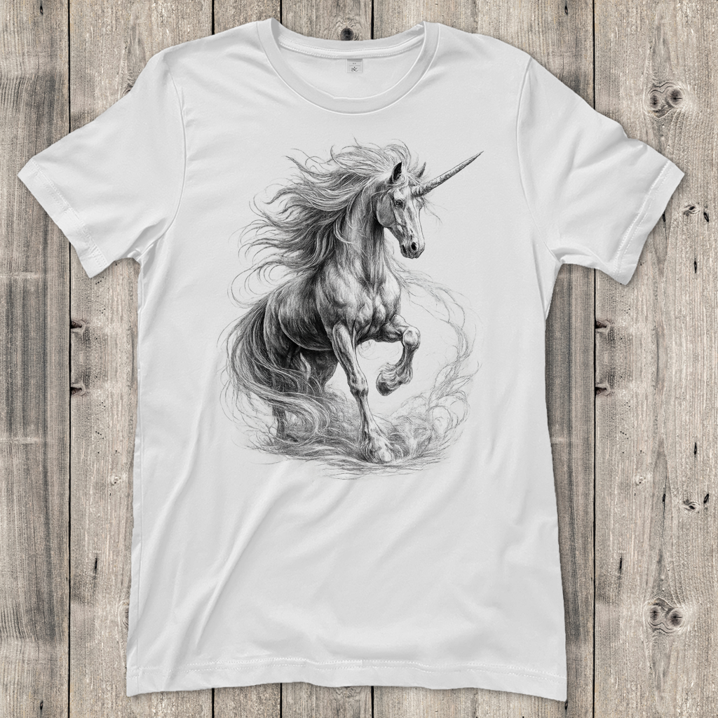 Damen T-Shirt Einhorn in majestätischer Pose