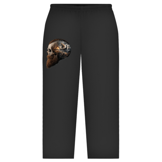 Oversize Sweatpants Kopf eines Wikingerkriegers im Sturm