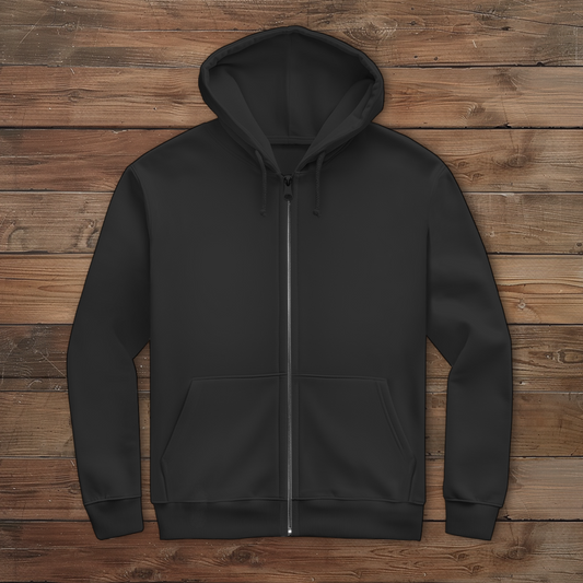 Herren Zipper Hoodie Skull mit Vegvisir und Runen blau