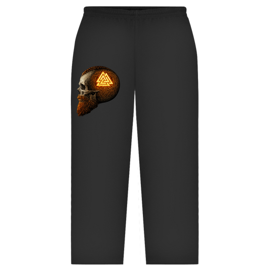 Oversize Sweatpants Leuchtendes Valknut auf alterm Schädel