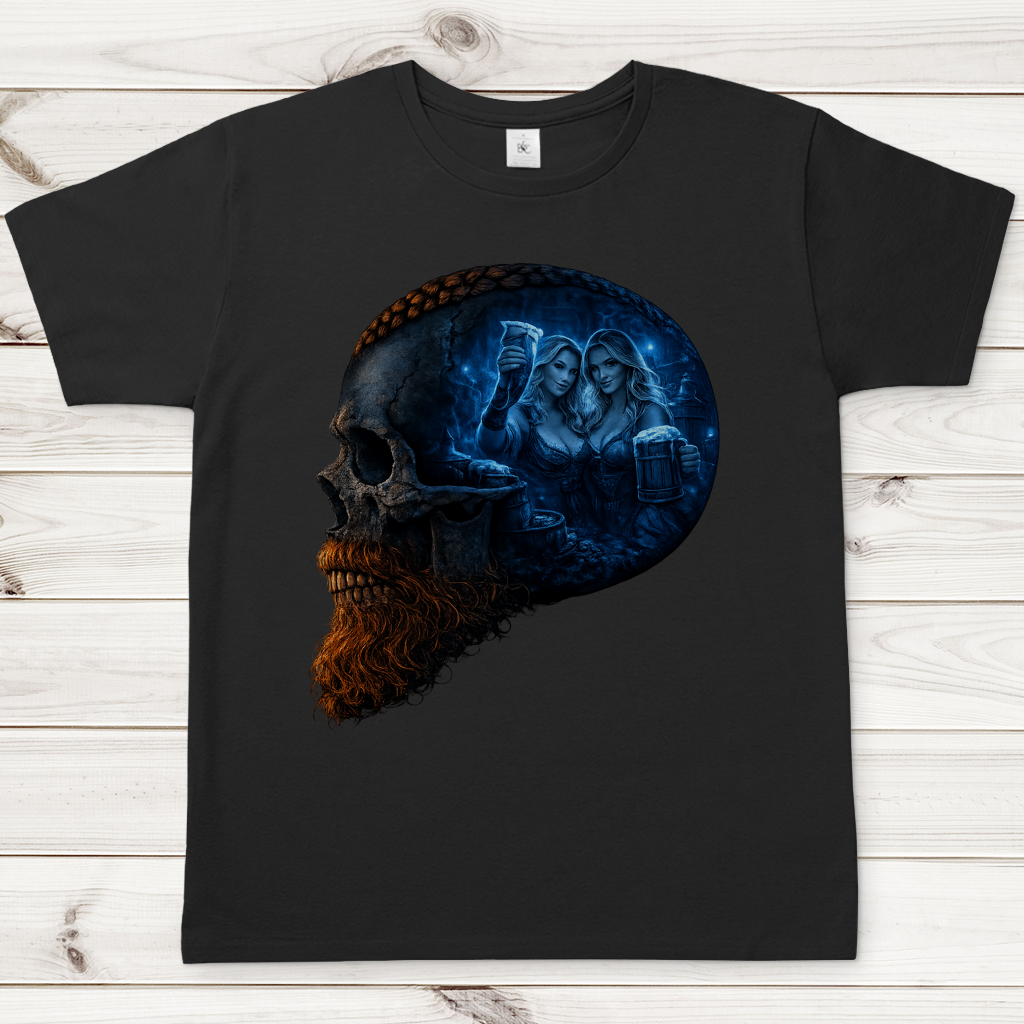 Herren T-Shirt Alte Taverne im Schädelfundament blau