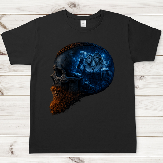 Herren T-Shirt Alte Taverne im Schädelfundament blau