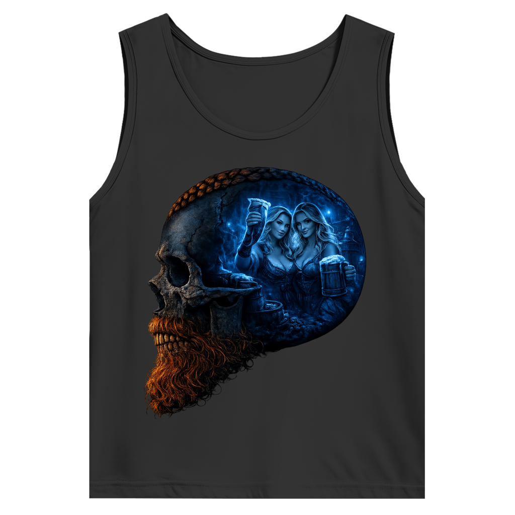 Herren Basic Tank Top Alte Taverne im Schädelfundament blau
