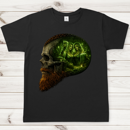 Herren T-Shirt Alte Taverne im Schädelfundament grün