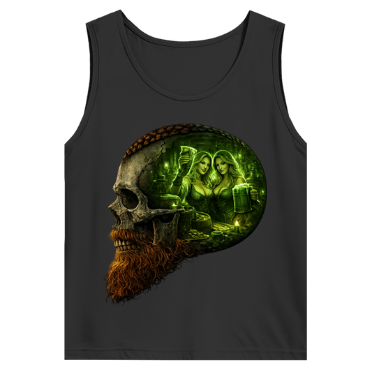 Herren Basic Tank Top Alte Taverne im Schädelfundament grün