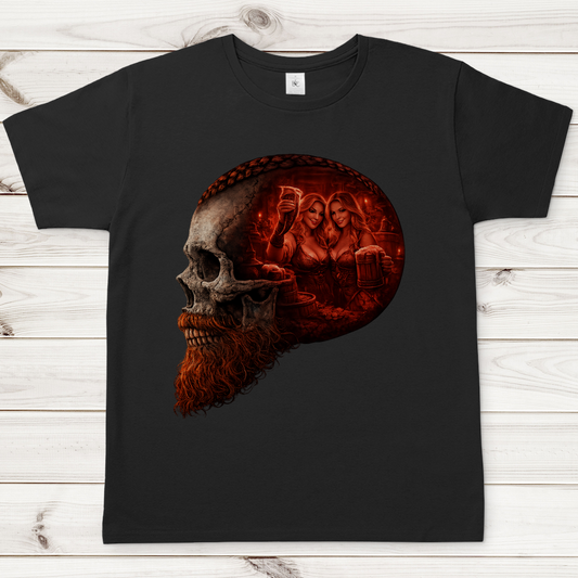 Herren T-Shirt Alte Taverne im Schädelfundament rot