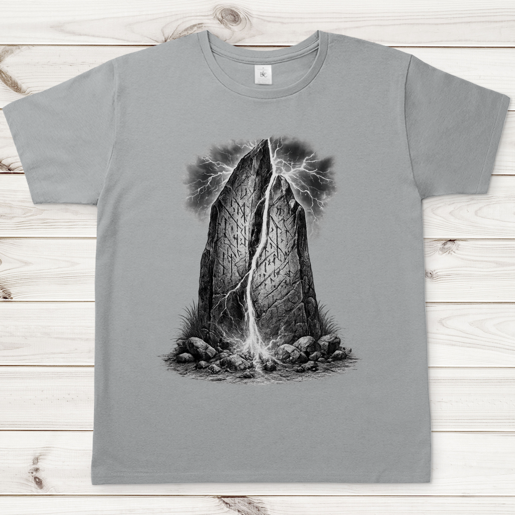 Herren T-Shirt Blitzschlag trifft den Runenstein
