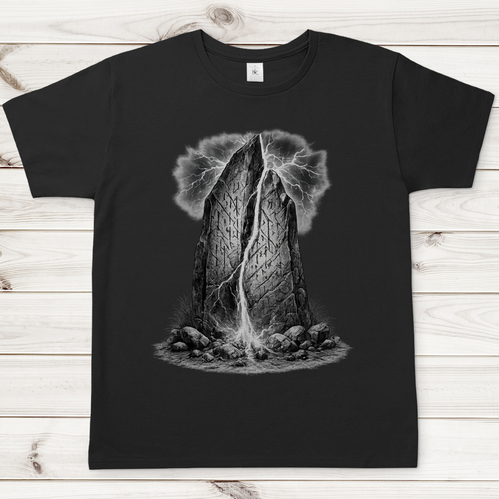 Herren T-Shirt Blitzschlag trifft den Runenstein