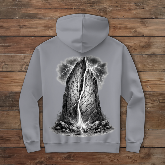 Herren Zipper Hoodie Blitzschlag trifft den Runenstein