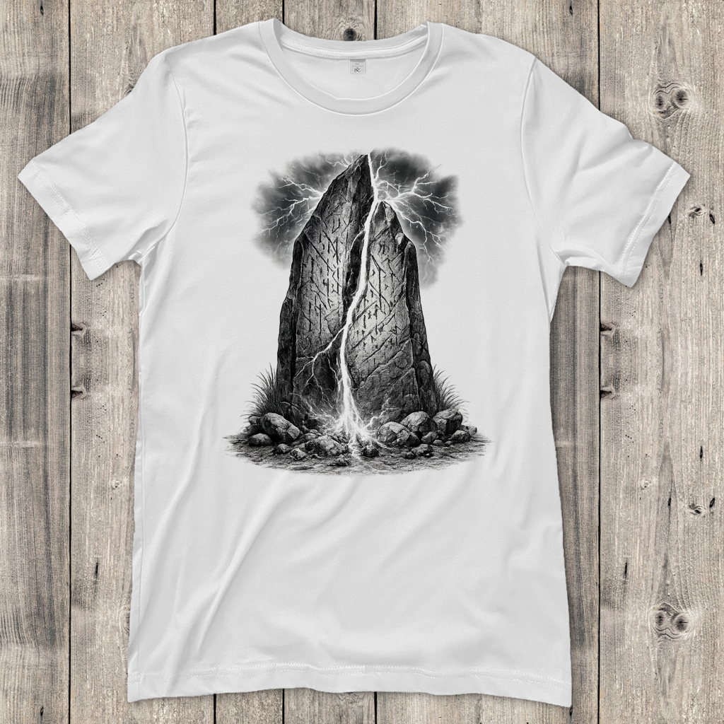 Damen T-Shirt Blitzschlag trifft den Runenstein