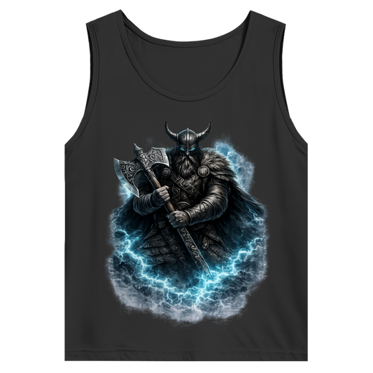 Herren Basic Tank Top Vikingerkrieger mit leuchtendem Axtkampf