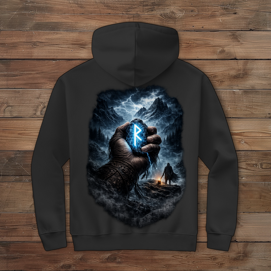 Herren Zipper Hoodie Die Macht des Runensteins