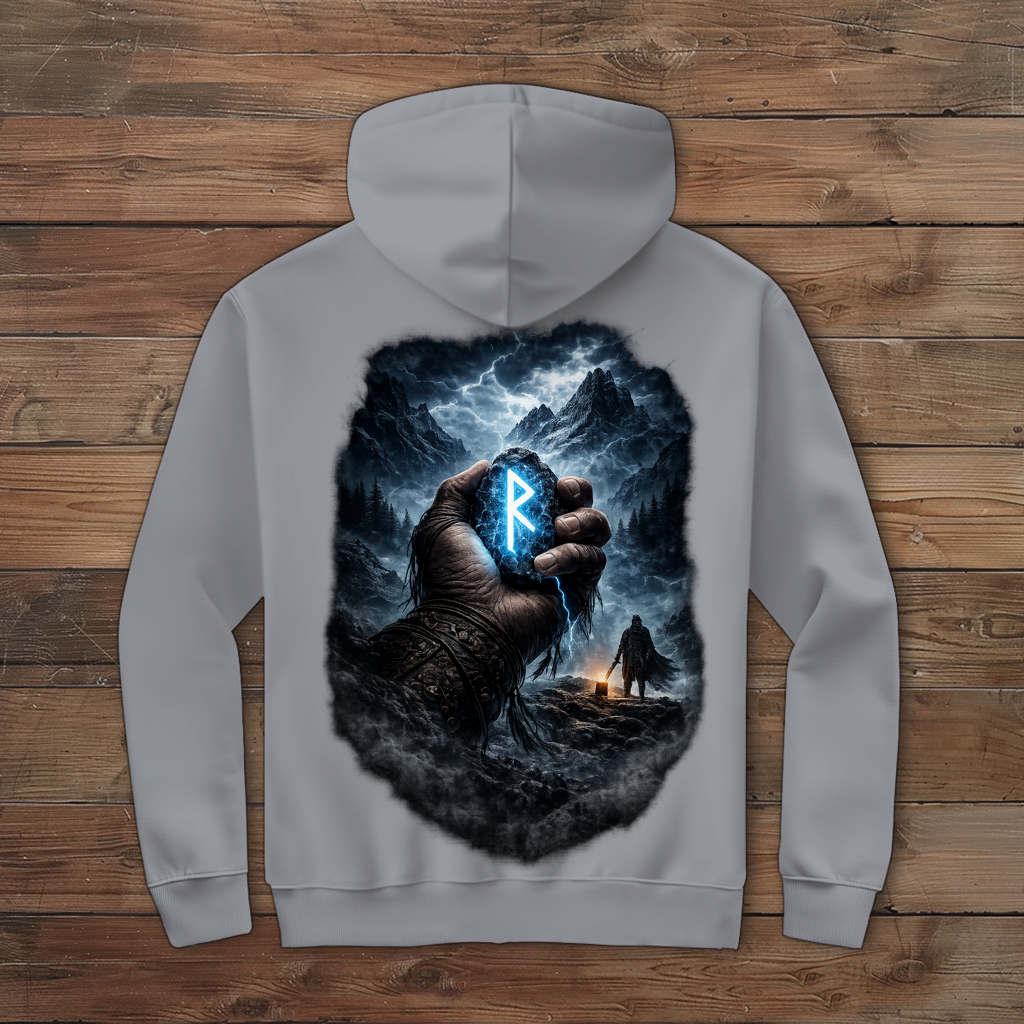 Herren Zipper Hoodie Die Macht des Runensteins