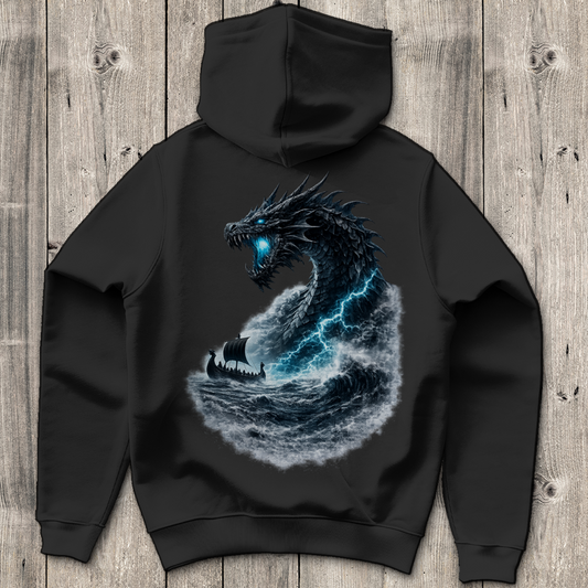 Herren Hoodie Der Drachen und das Wikingerschiff