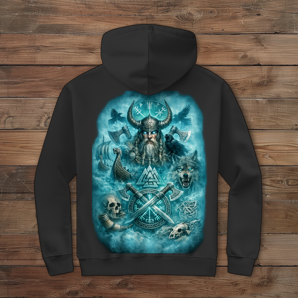 Herren Zipper Hoodie Der Erwachte Allvater
