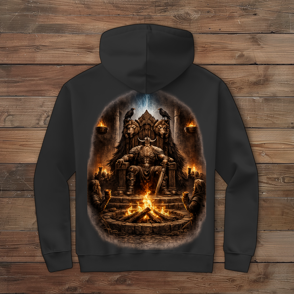 Herren Zipper Hoodie Der mächtige Häuptling und seine Krieger