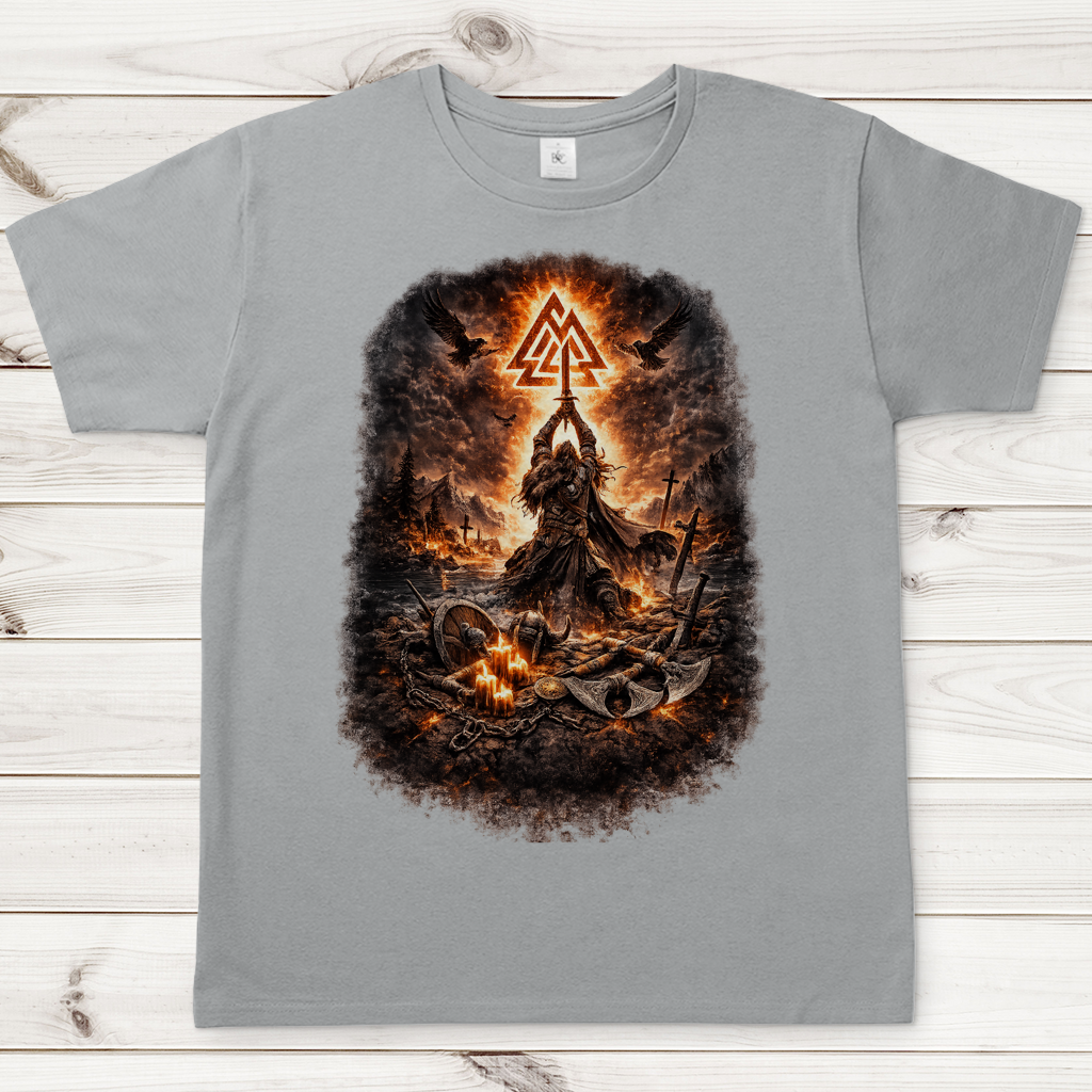 Herren T-Shirt Krieger Schwert Kraft